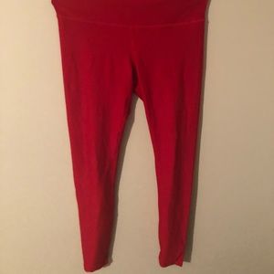 Tesla high rise red athletic leggings